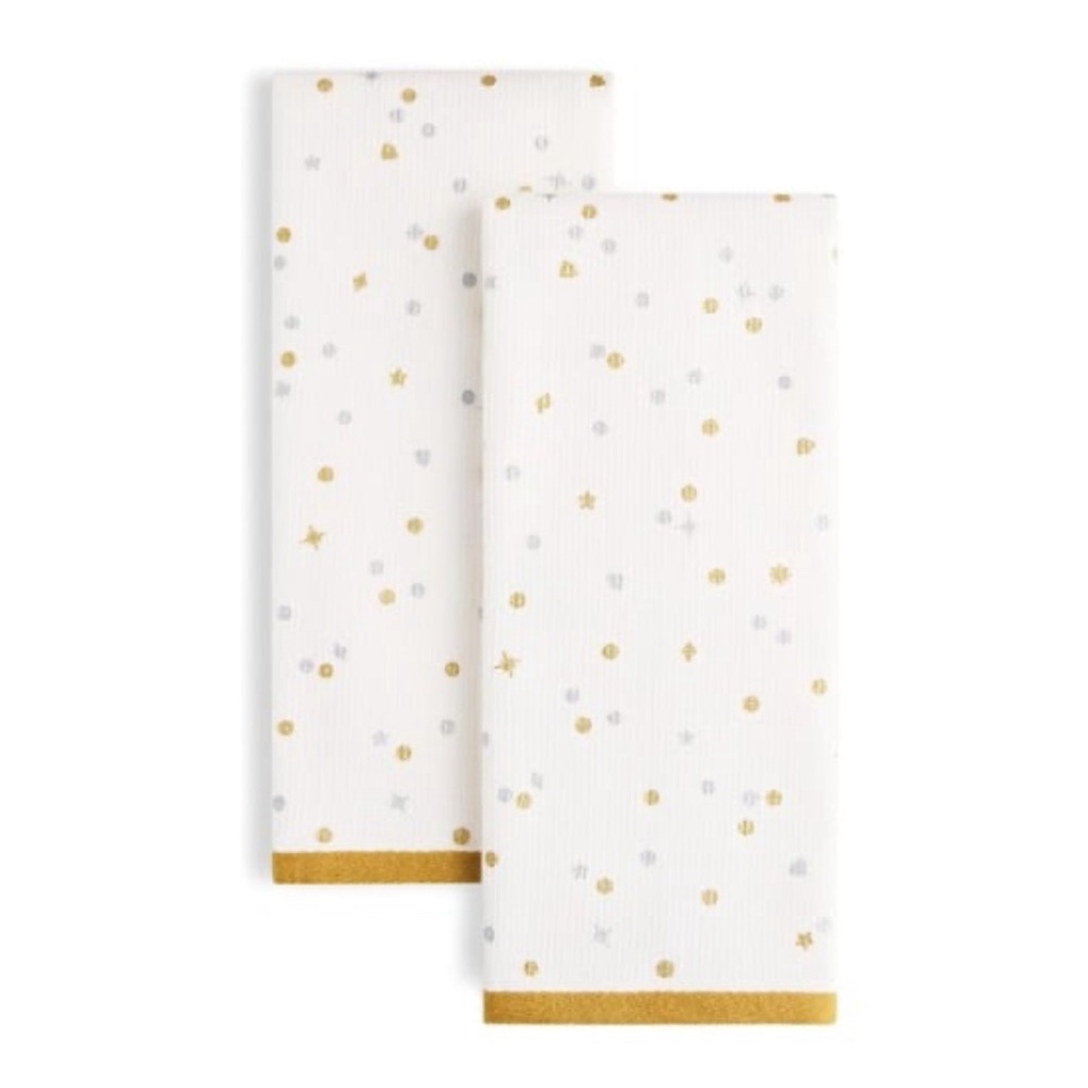 Kate Spade NY Celebration Dot White Kitchen Towels